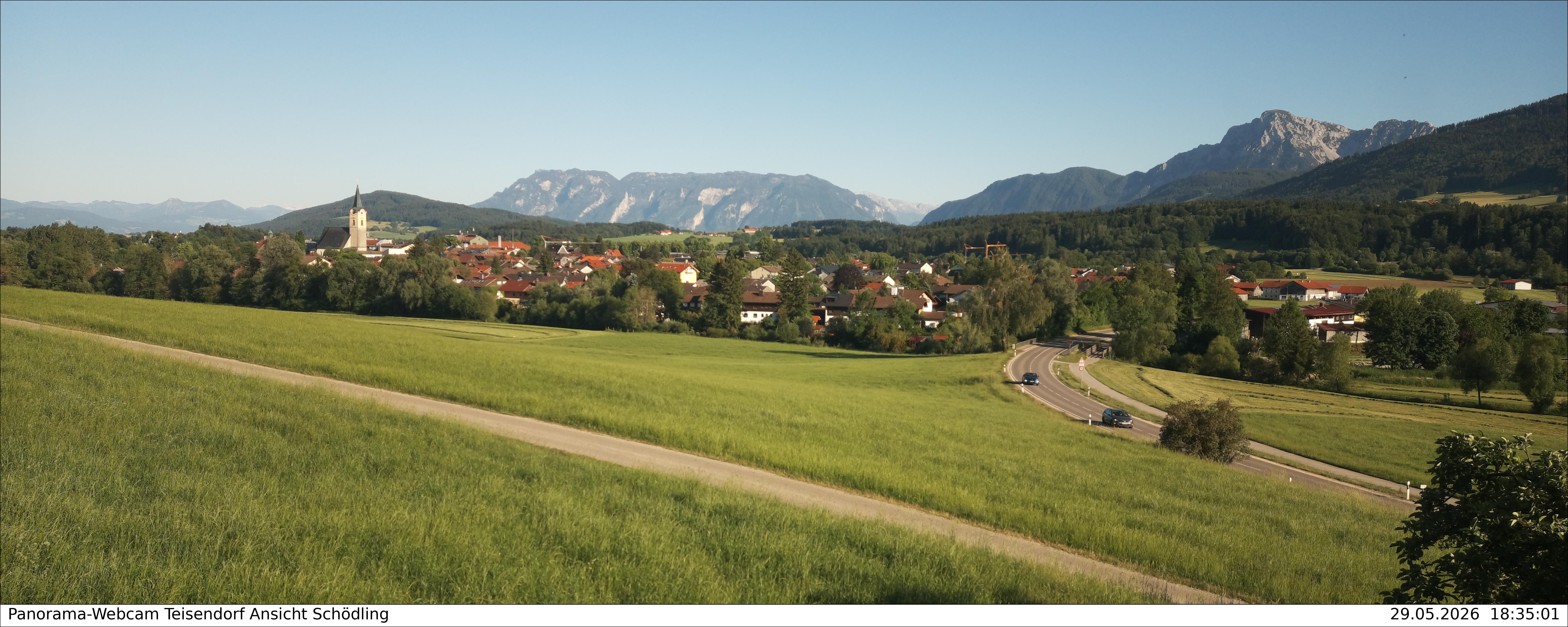 Archiv Foto Webcam Blick auf Teisendorf
