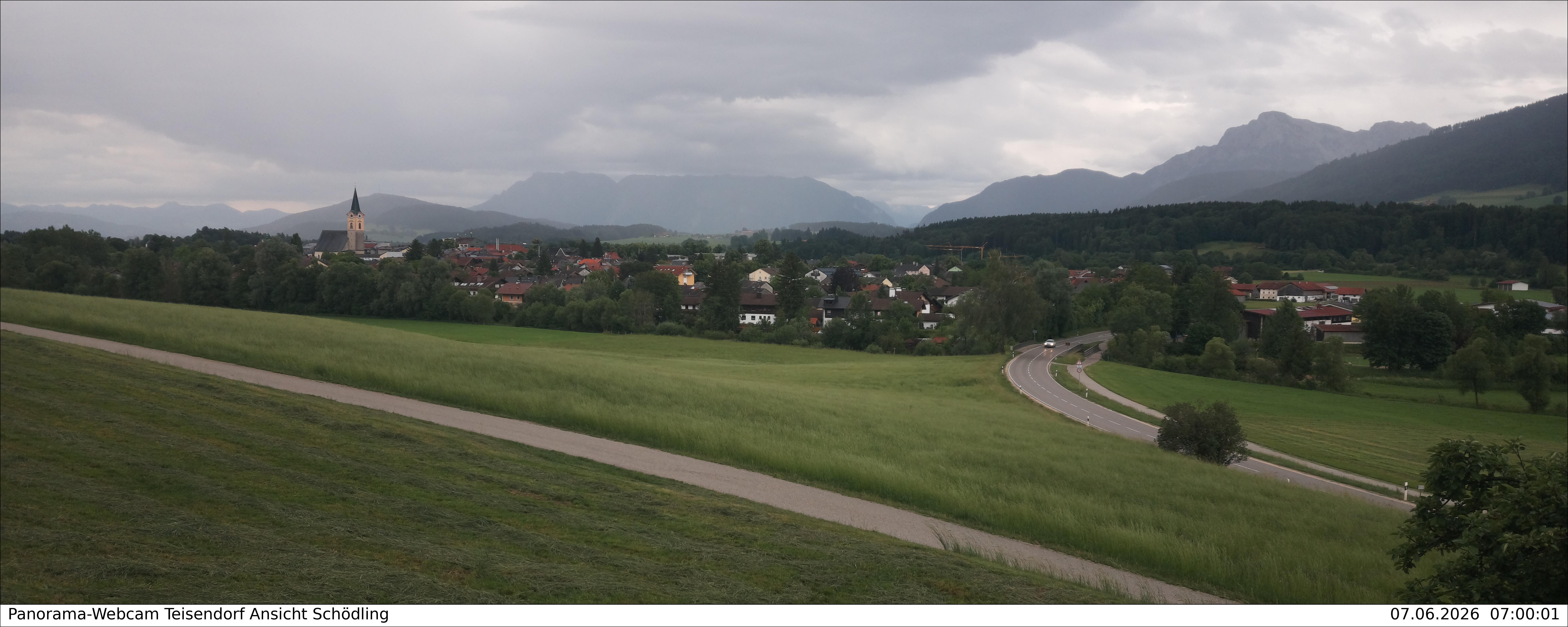 Archiv Foto Webcam Blick auf Teisendorf