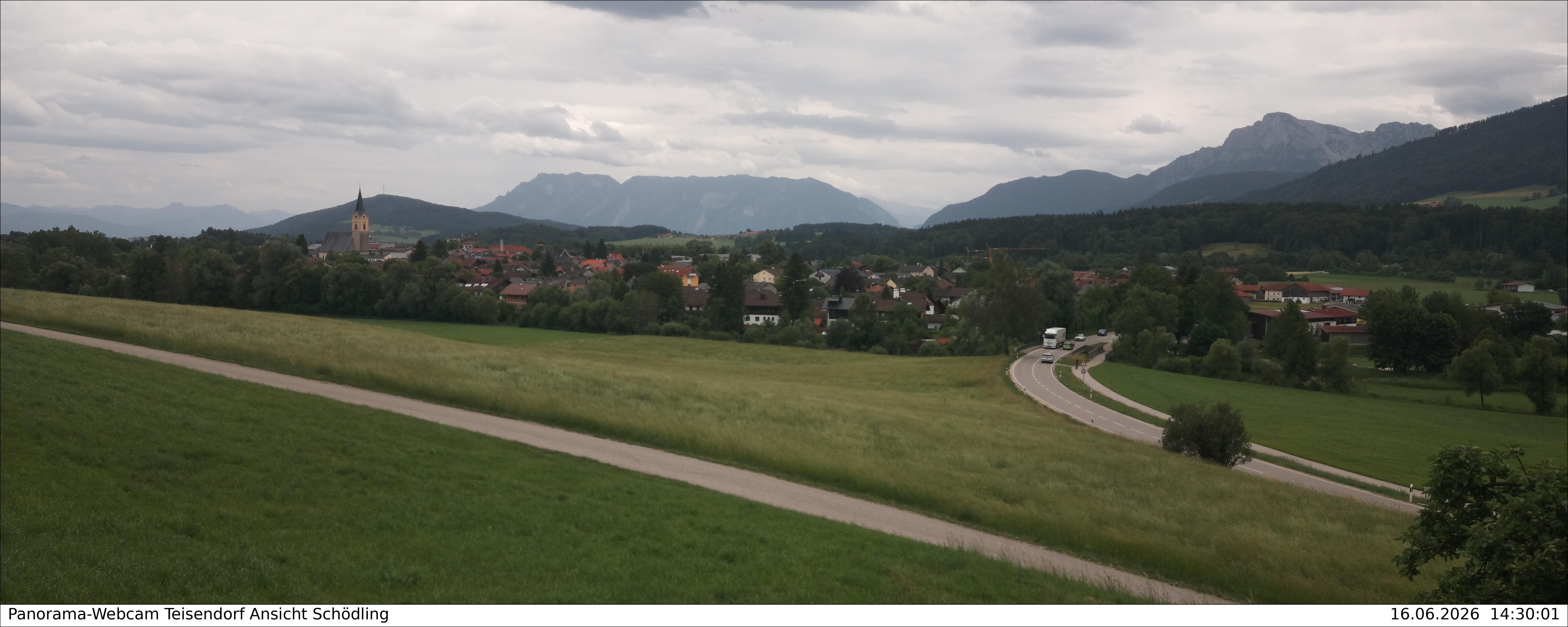 Archiv Foto Webcam Blick auf Teisendorf