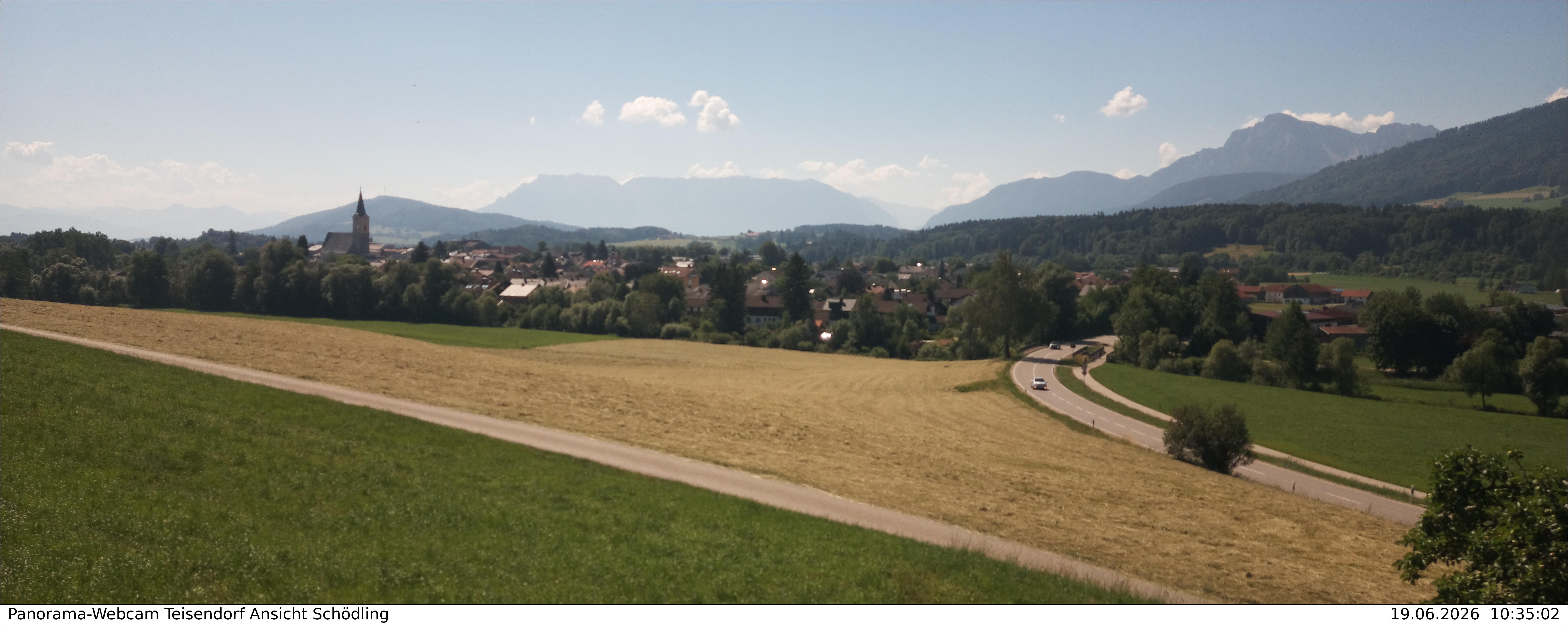 Archiv Foto Webcam Blick auf Teisendorf