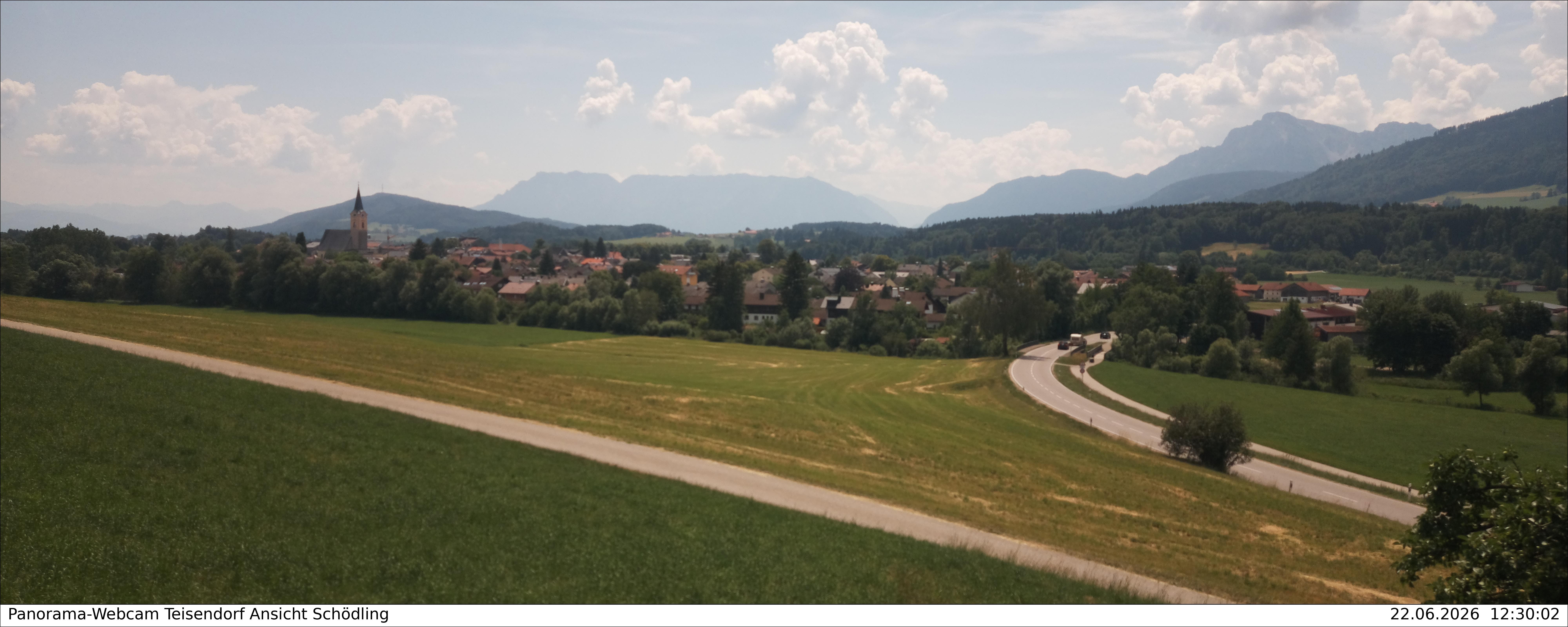 Archiv Foto Webcam Blick auf Teisendorf