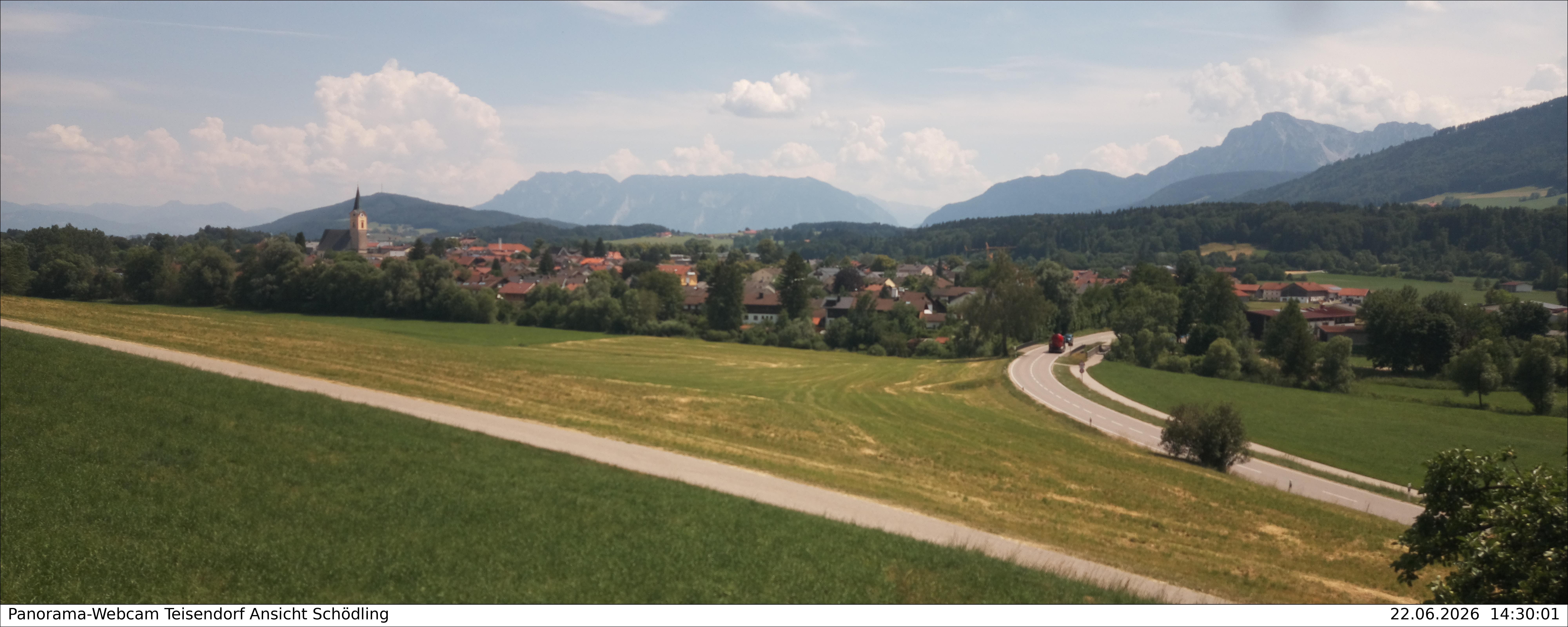 Archiv Foto Webcam Blick auf Teisendorf