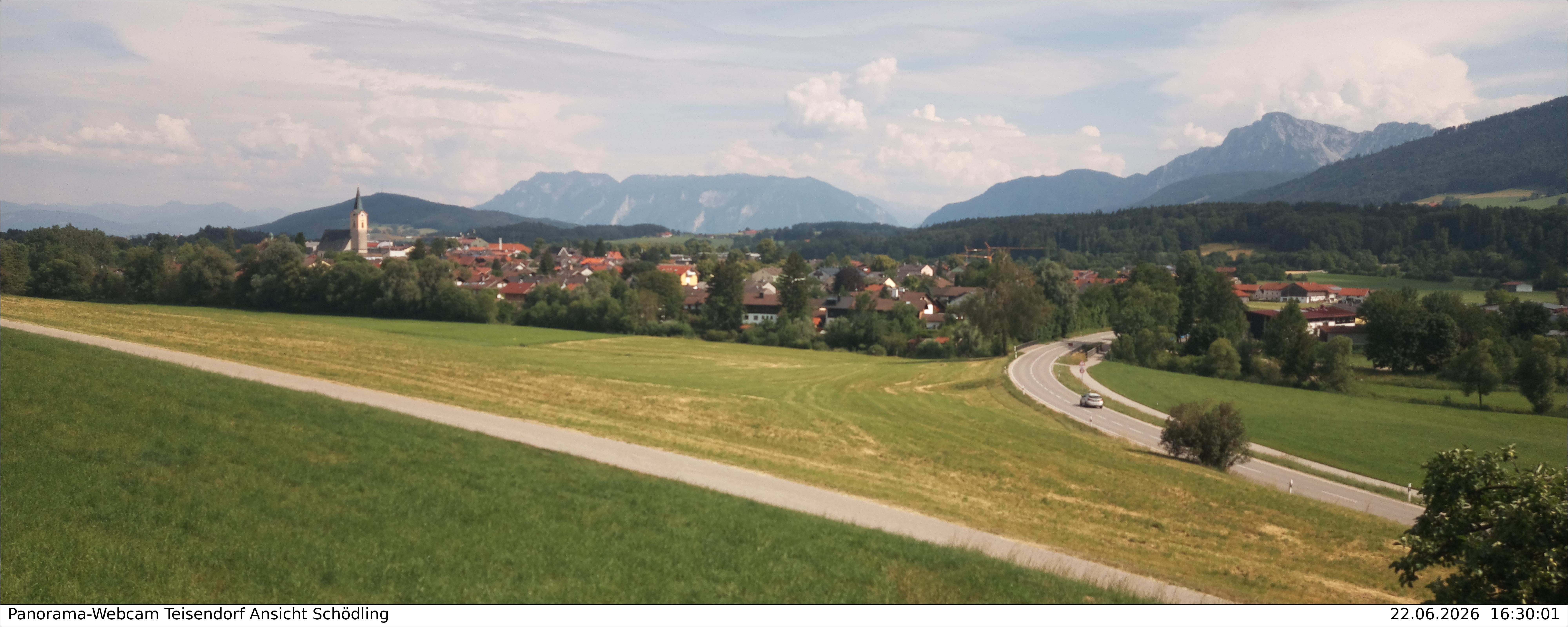 Archiv Foto Webcam Blick auf Teisendorf