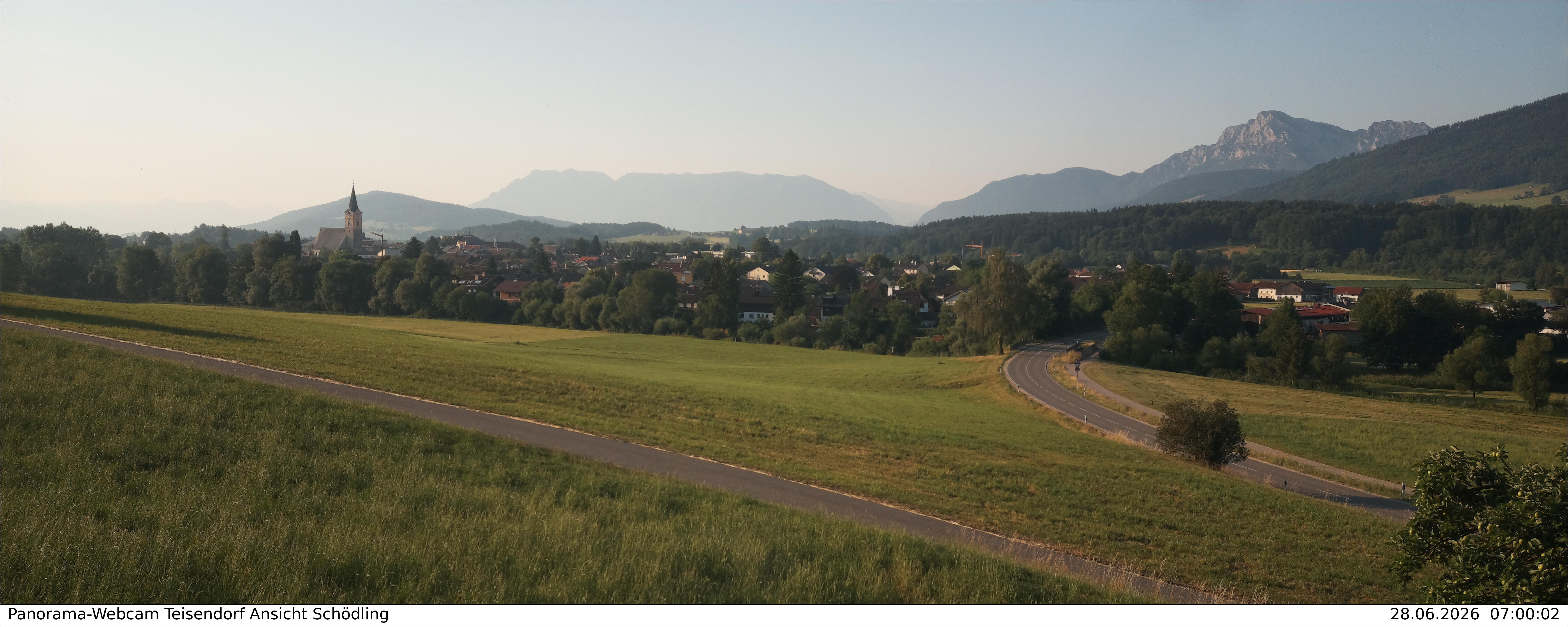 Archiv Foto Webcam Blick auf Teisendorf