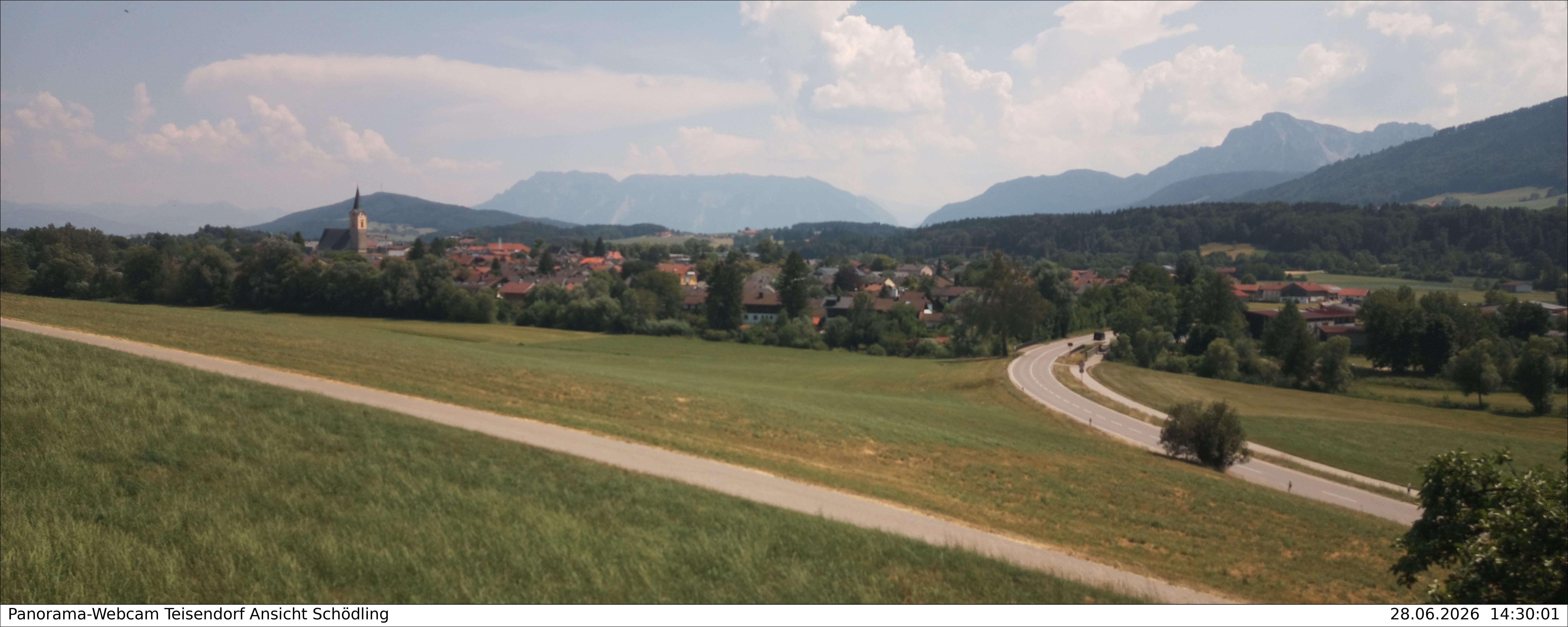 Archiv Foto Webcam Blick auf Teisendorf