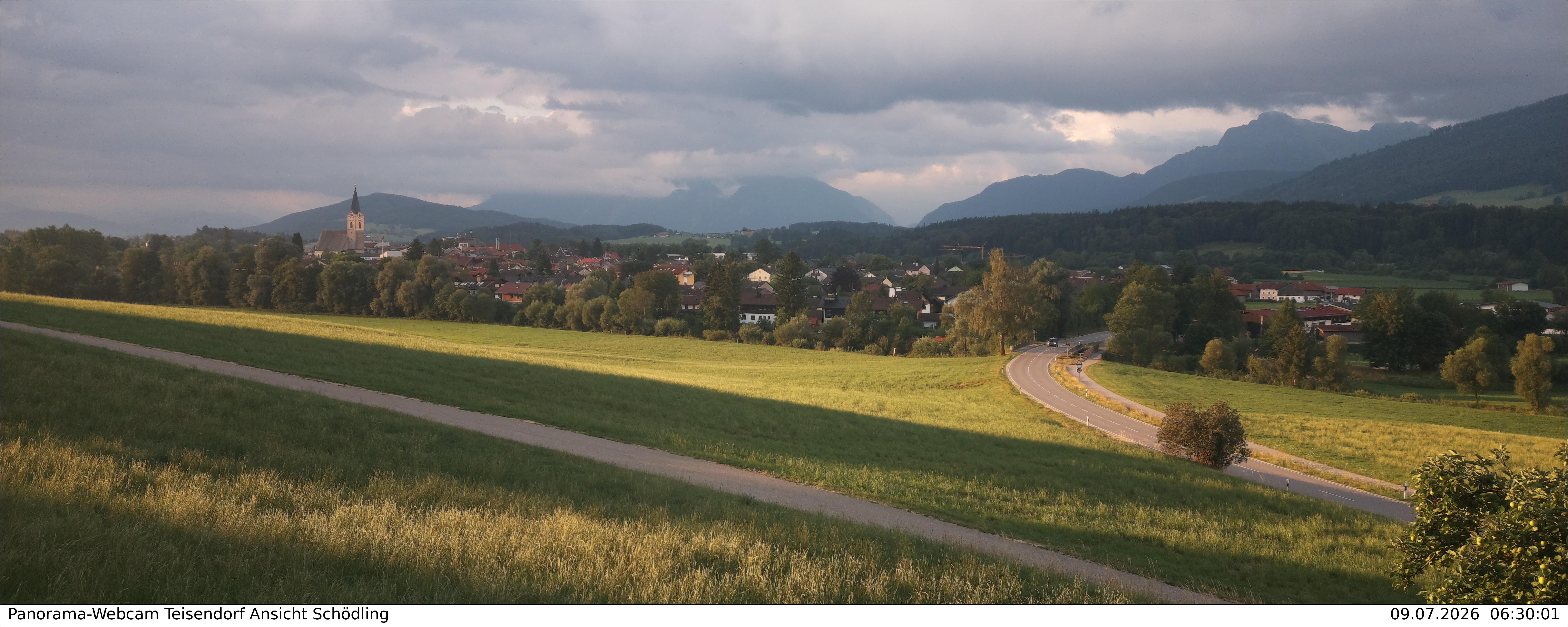 Archiv Foto Webcam Blick auf Teisendorf