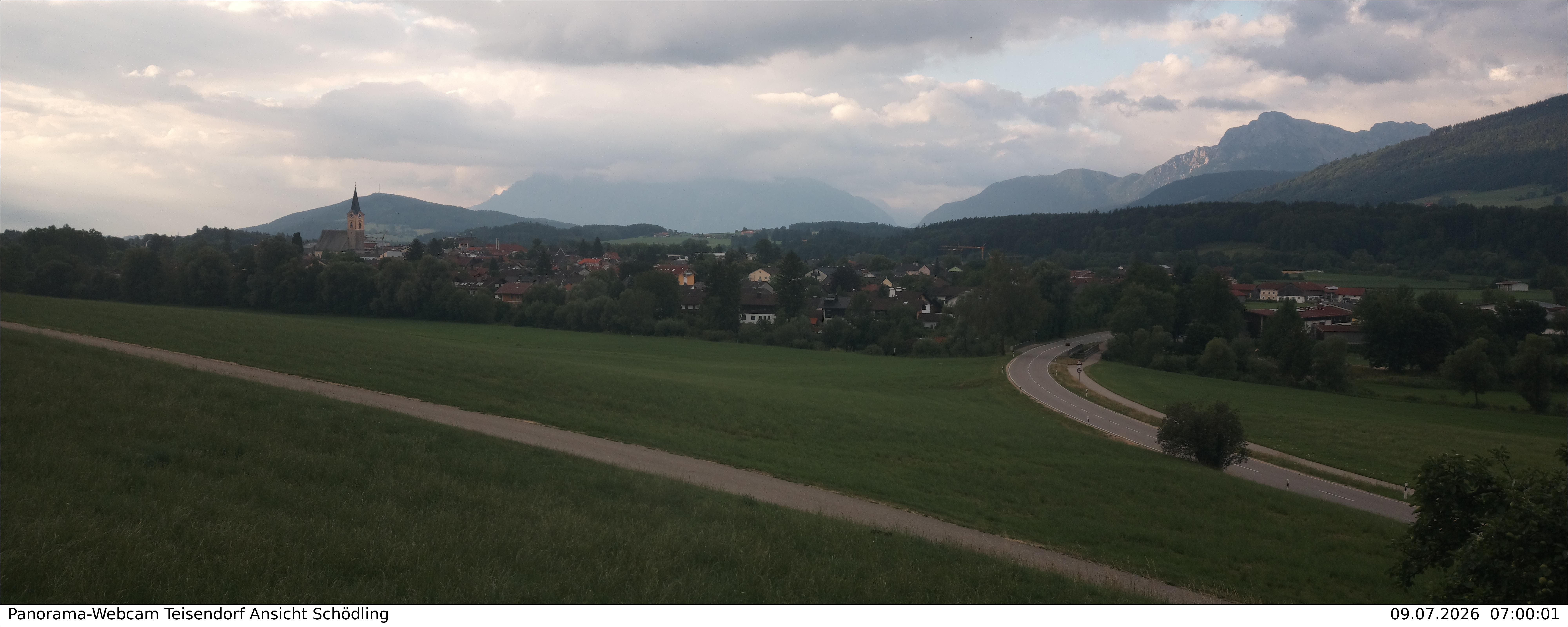 Archiv Foto Webcam Blick auf Teisendorf