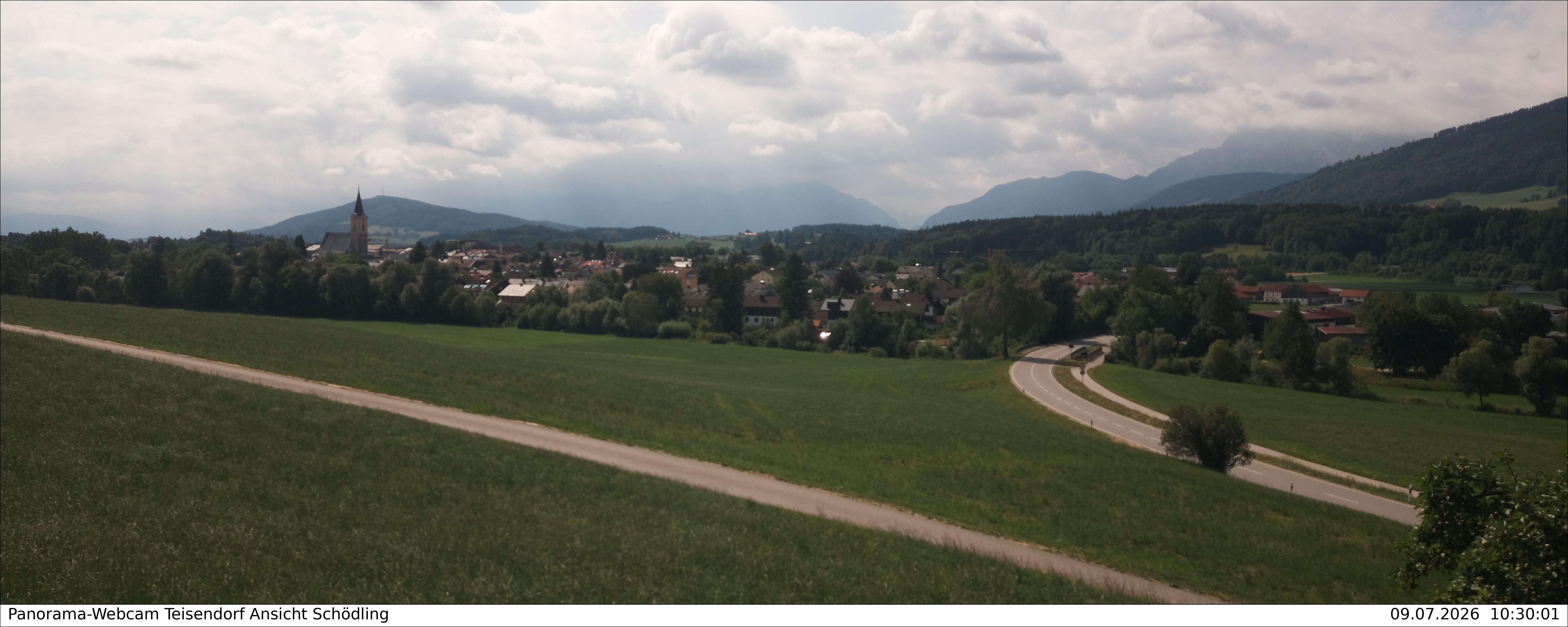 Archiv Foto Webcam Blick auf Teisendorf