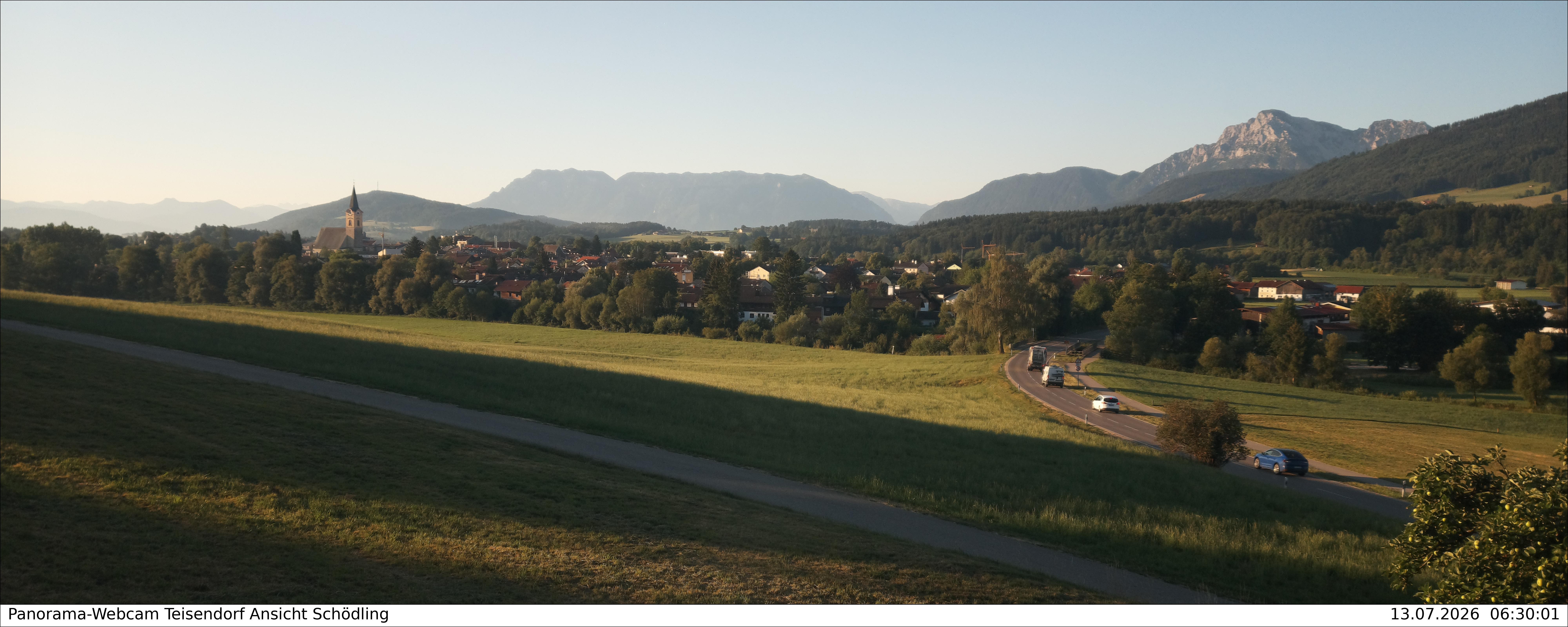 Archiv Foto Webcam Blick auf Teisendorf