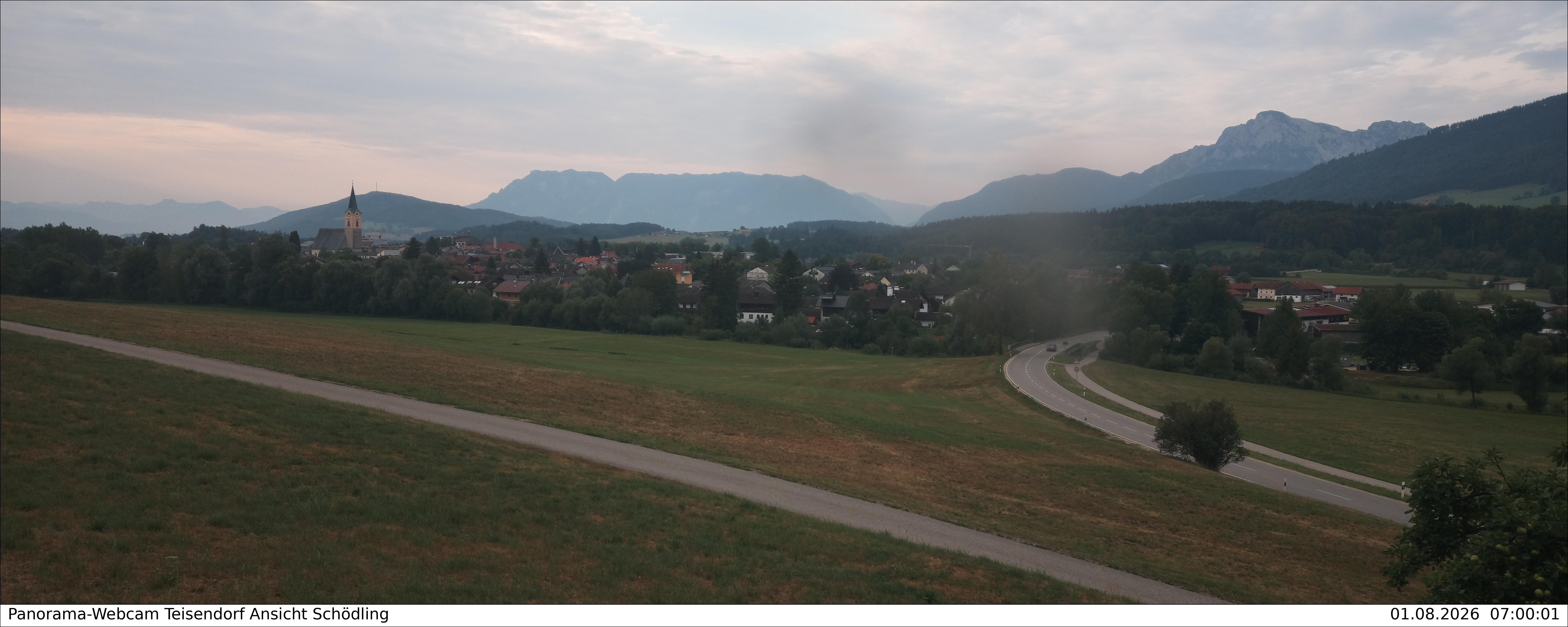Archiv Foto Webcam Blick auf Teisendorf