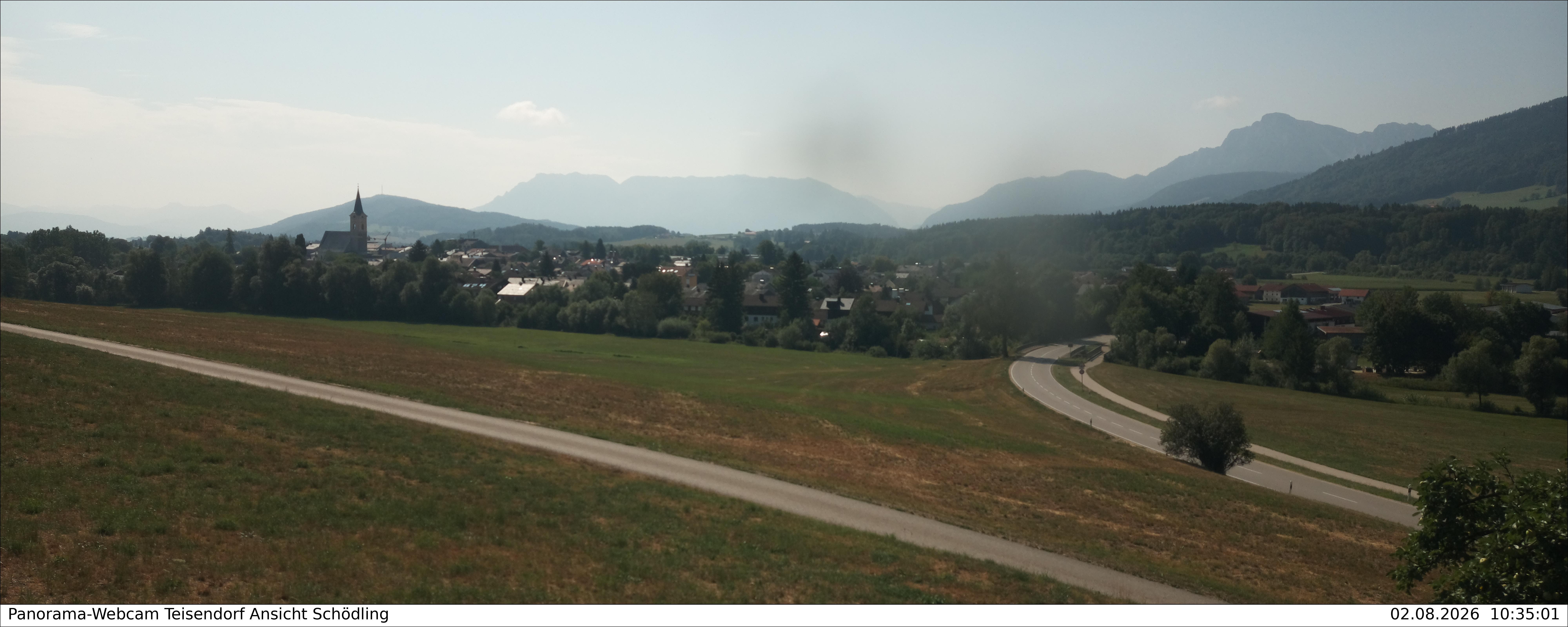 Archiv Foto Webcam Blick auf Teisendorf