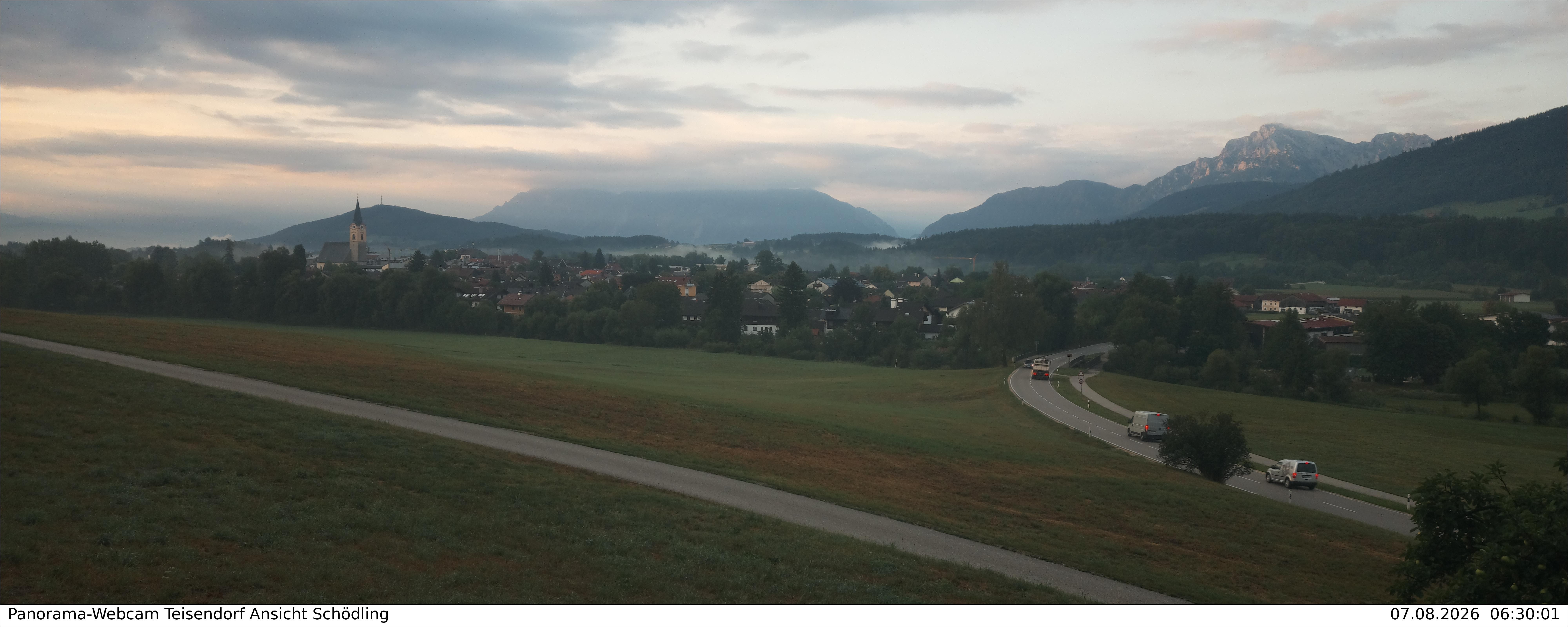 Archiv Foto Webcam Blick auf Teisendorf