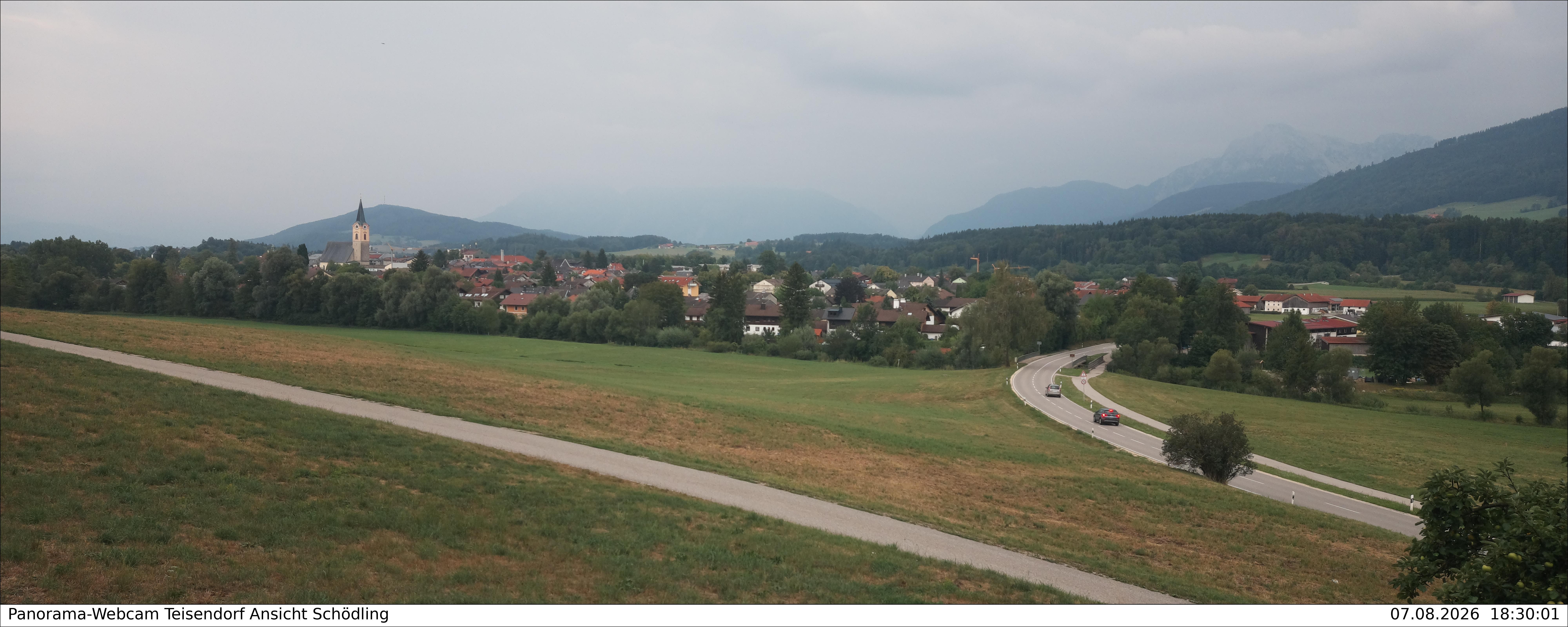 Archiv Foto Webcam Blick auf Teisendorf