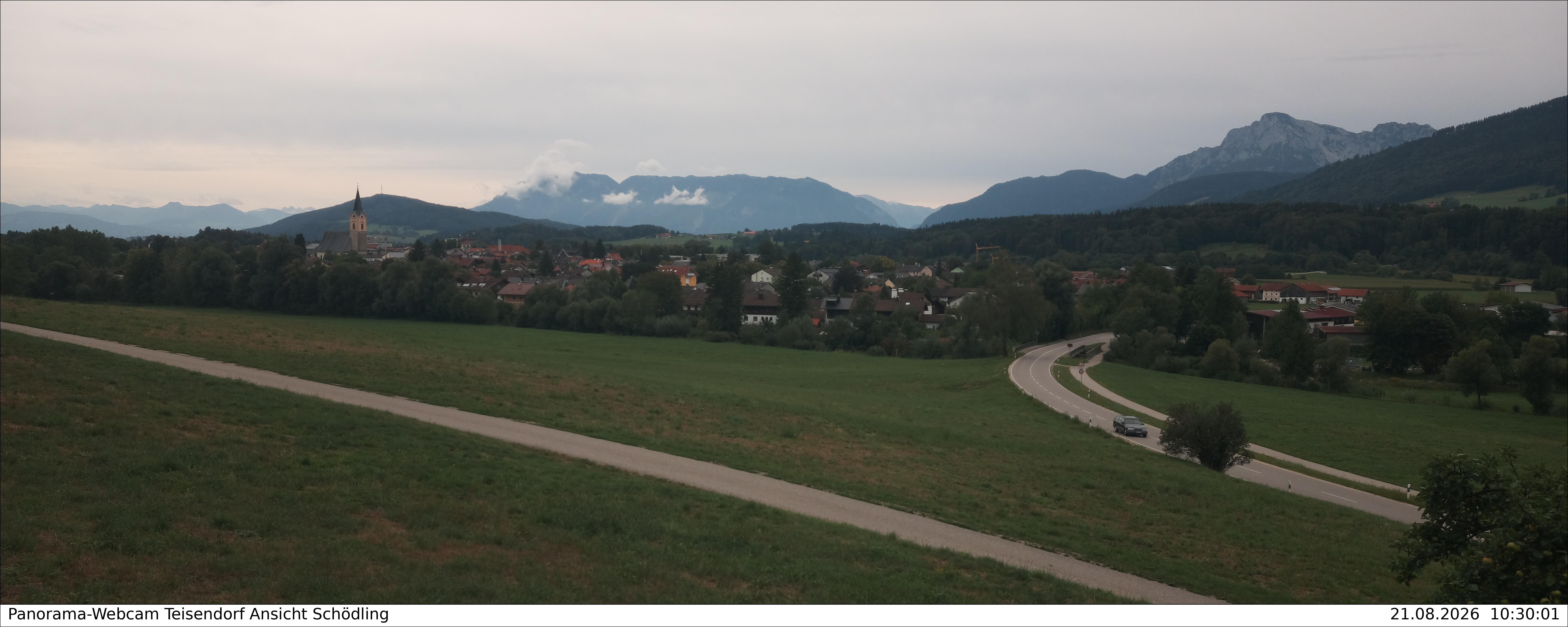 Archiv Foto Webcam Blick auf Teisendorf