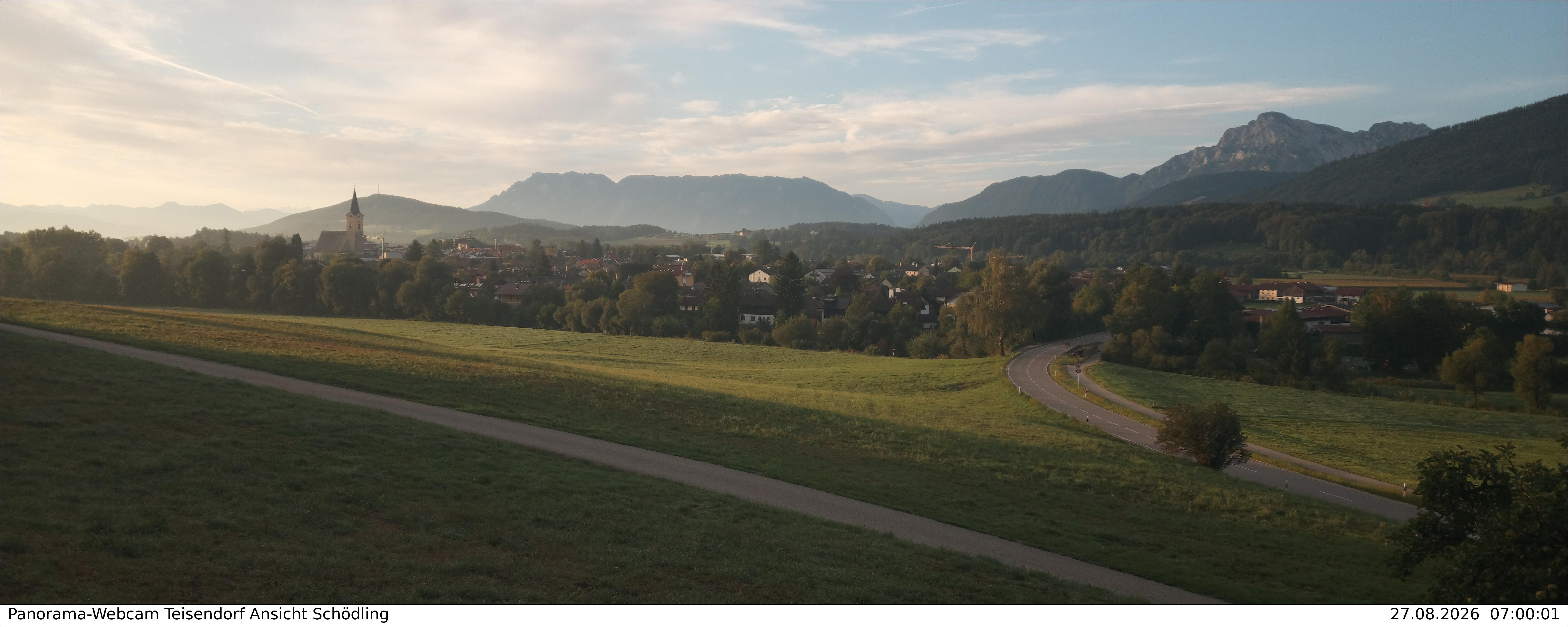Archiv Foto Webcam Blick auf Teisendorf