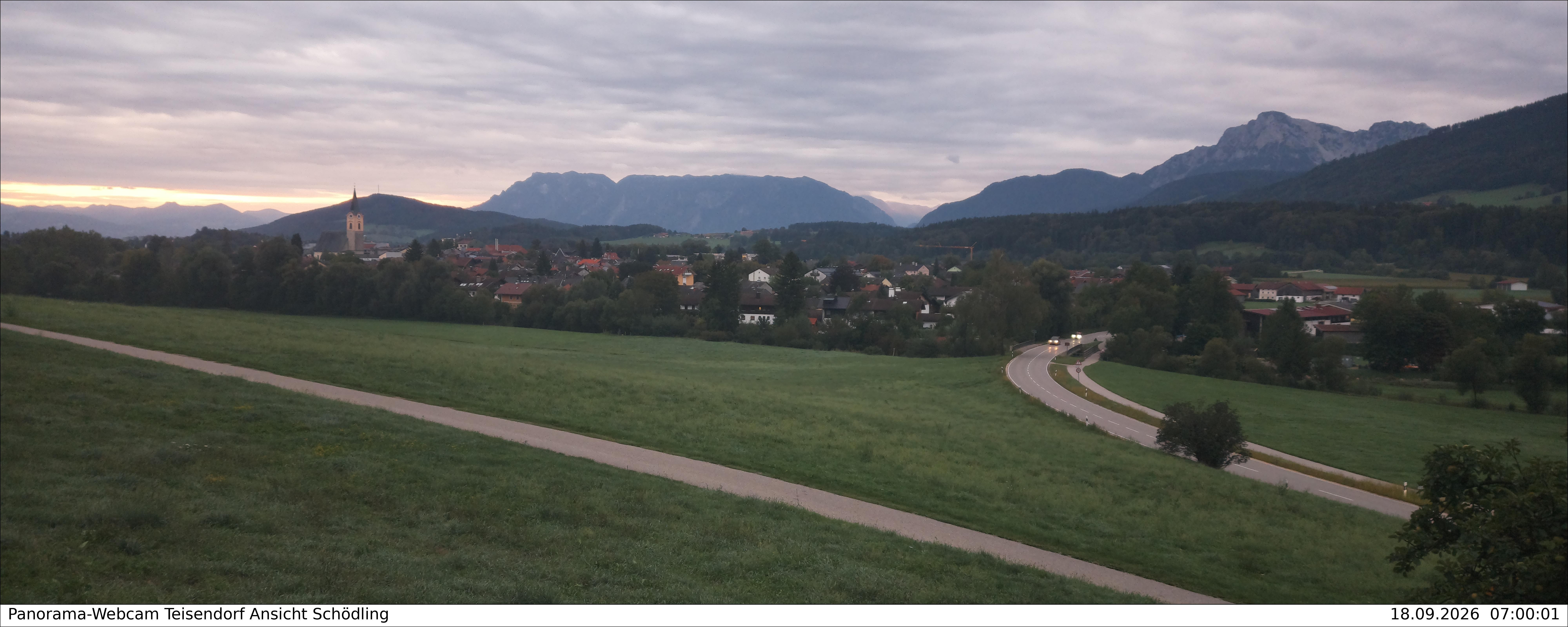 Archiv Foto Webcam Blick auf Teisendorf