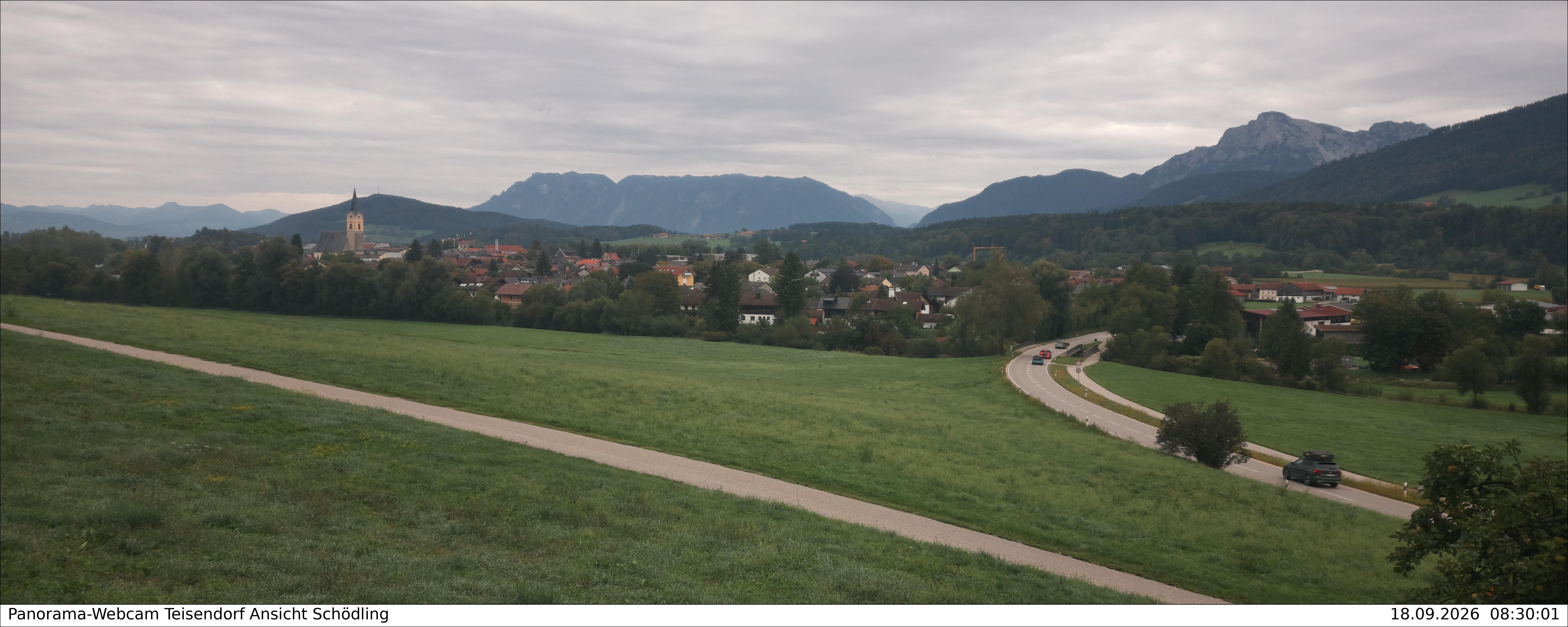 Archiv Foto Webcam Blick auf Teisendorf