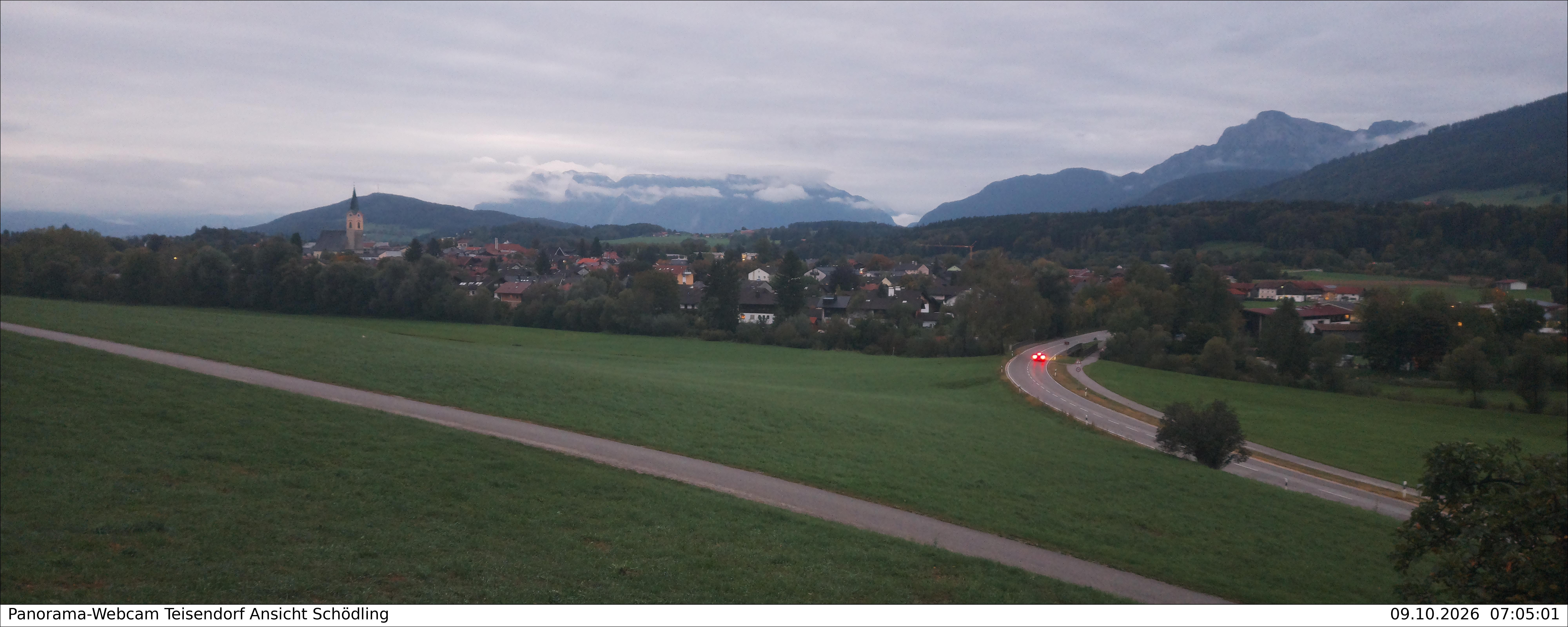 Archiv Foto Webcam Blick auf Teisendorf