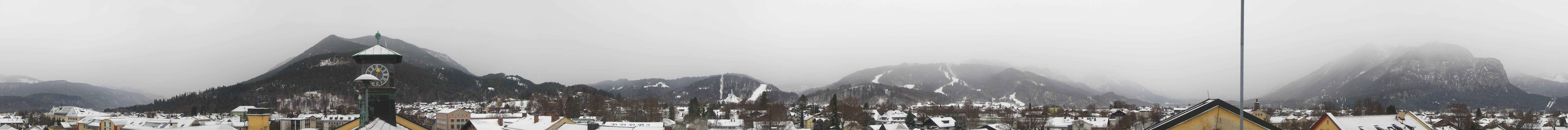 Archiv Foto Webcam Panoramablick Rathaus Garmisch-Partenkirchen