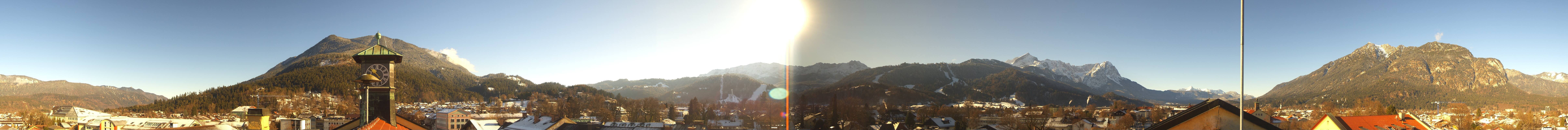 Archiv Foto Webcam Panoramablick Rathaus Garmisch-Partenkirchen