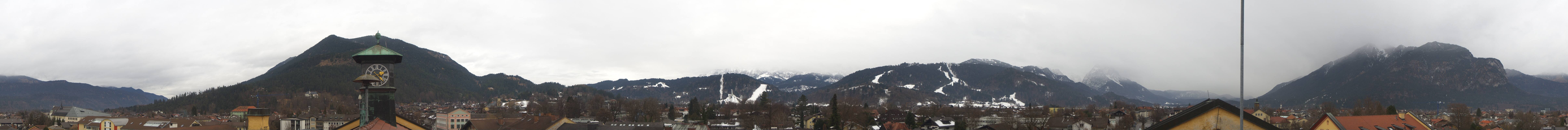 Archiv Foto Webcam Panoramablick Rathaus Garmisch-Partenkirchen