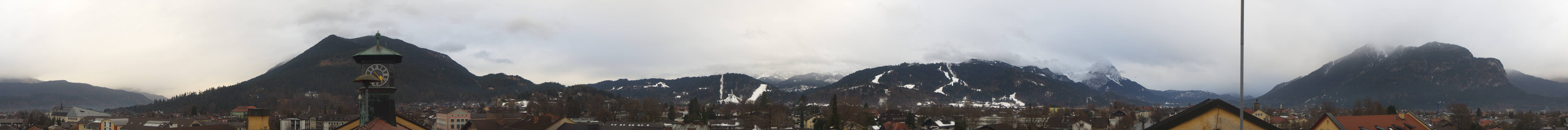 Archiv Foto Webcam Panoramablick Rathaus Garmisch-Partenkirchen