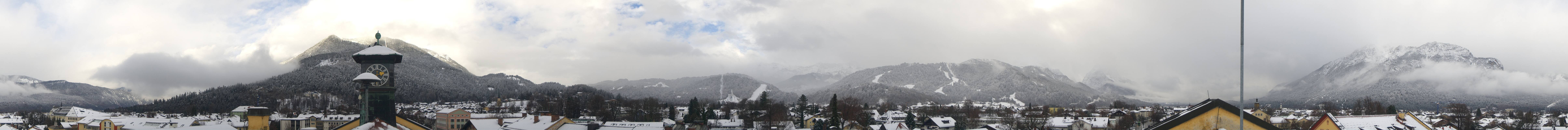 Archiv Foto Webcam Panoramablick Rathaus Garmisch-Partenkirchen