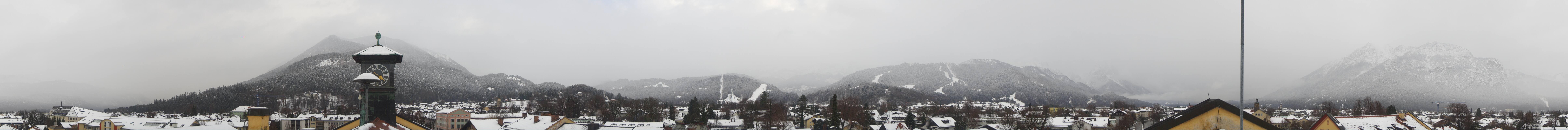 Archiv Foto Webcam Panoramablick Rathaus Garmisch-Partenkirchen
