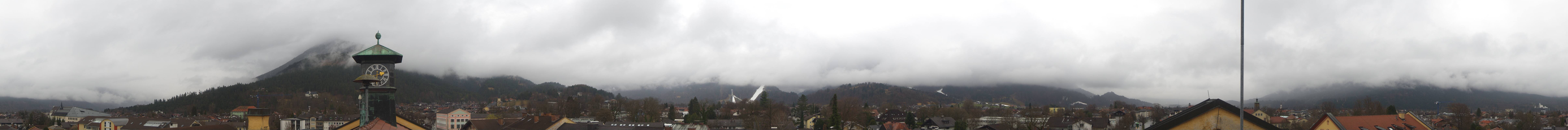 Archiv Foto Webcam Panoramablick Rathaus Garmisch-Partenkirchen