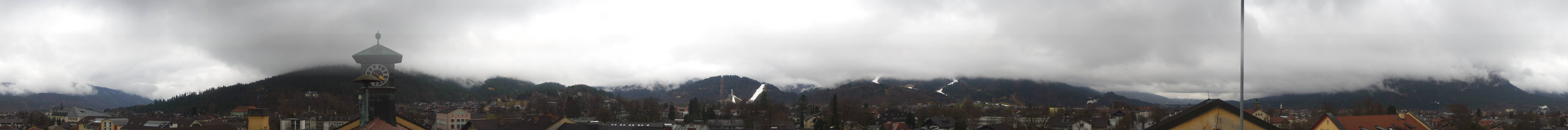 Archiv Foto Webcam Panoramablick Rathaus Garmisch-Partenkirchen