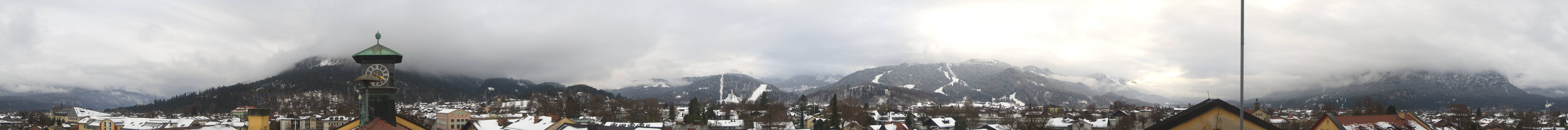 Archiv Foto Webcam Panoramablick Rathaus Garmisch-Partenkirchen