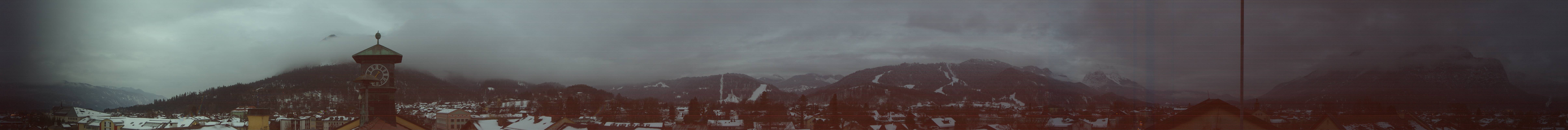 Archiv Foto Webcam Panoramablick Rathaus Garmisch-Partenkirchen