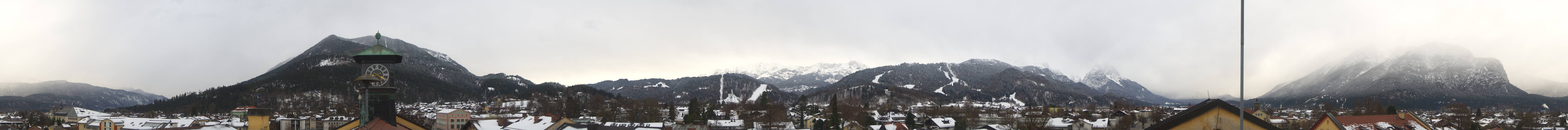 Archiv Foto Webcam Panoramablick Rathaus Garmisch-Partenkirchen
