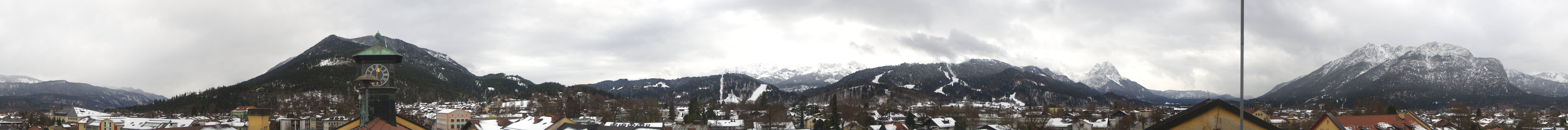 Archiv Foto Webcam Panoramablick Rathaus Garmisch-Partenkirchen
