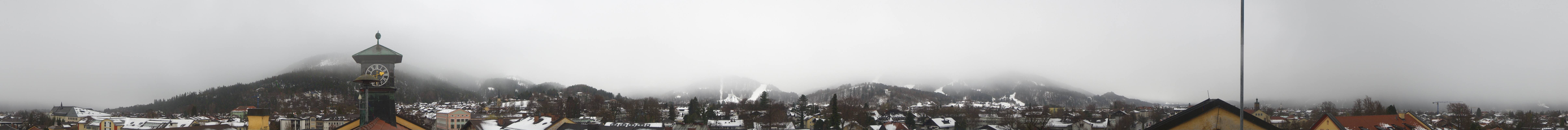 Archiv Foto Webcam Panoramablick Rathaus Garmisch-Partenkirchen