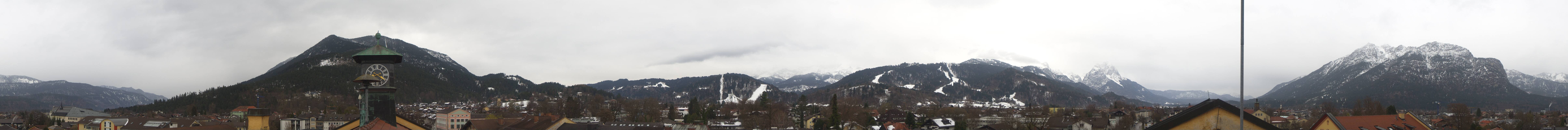 Archiv Foto Webcam Panoramablick Rathaus Garmisch-Partenkirchen