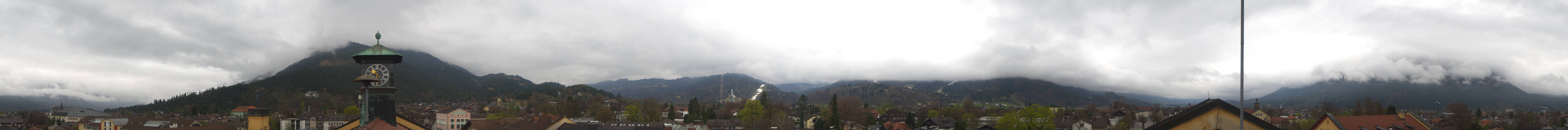 Archiv Foto Webcam Panoramablick Rathaus Garmisch-Partenkirchen