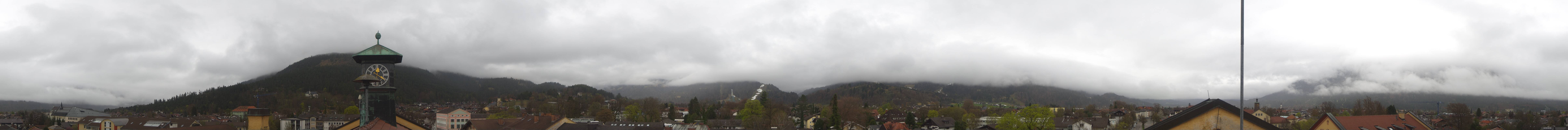 Archiv Foto Webcam Panoramablick Rathaus Garmisch-Partenkirchen
