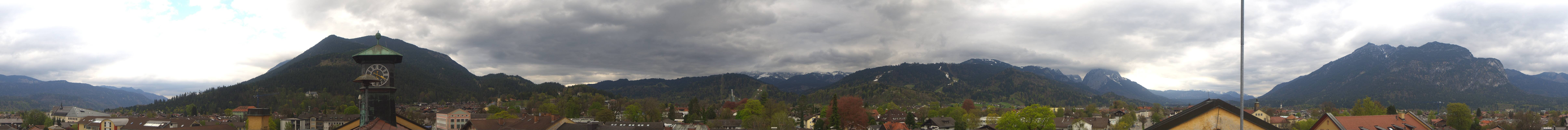 Archiv Foto Webcam Panoramablick Rathaus Garmisch-Partenkirchen