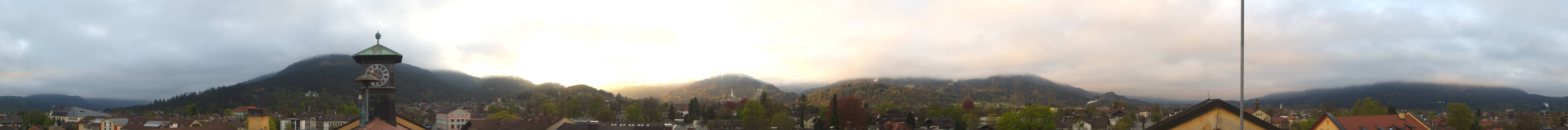 Archiv Foto Webcam Panoramablick Rathaus Garmisch-Partenkirchen