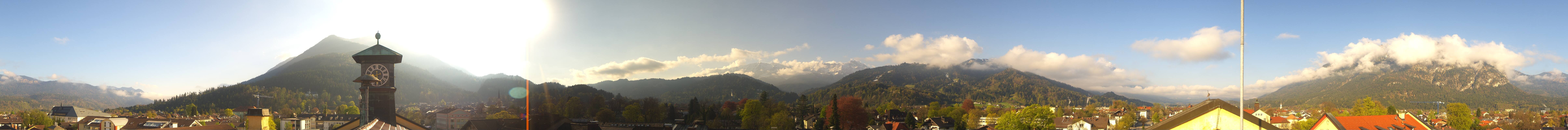 Archiv Foto Webcam Panoramablick Rathaus Garmisch-Partenkirchen