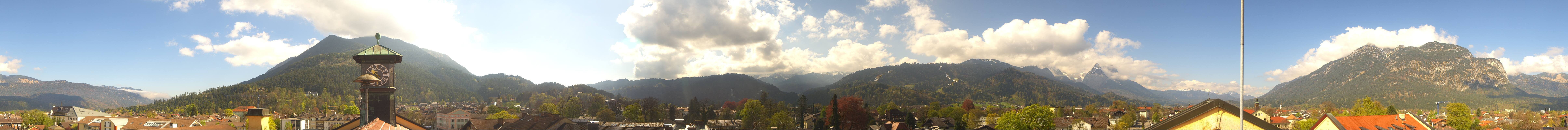 Archiv Foto Webcam Panoramablick Rathaus Garmisch-Partenkirchen
