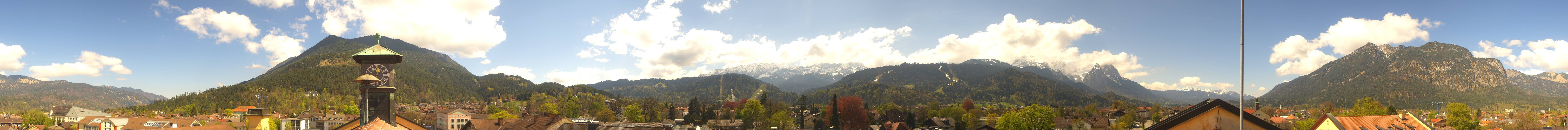 Archiv Foto Webcam Panoramablick Rathaus Garmisch-Partenkirchen