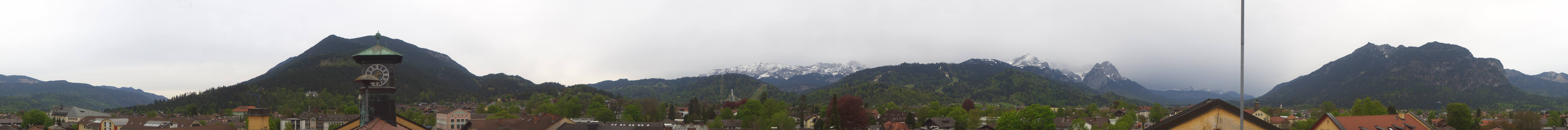 Archiv Foto Webcam Panoramablick Rathaus Garmisch-Partenkirchen