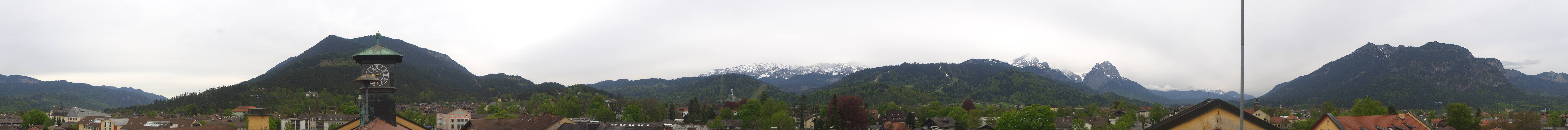 Archiv Foto Webcam Panoramablick Rathaus Garmisch-Partenkirchen