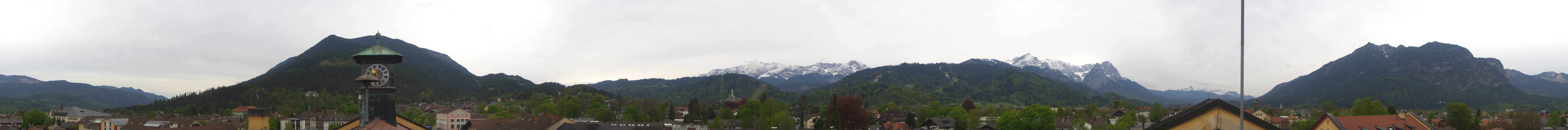 Archiv Foto Webcam Panoramablick Rathaus Garmisch-Partenkirchen