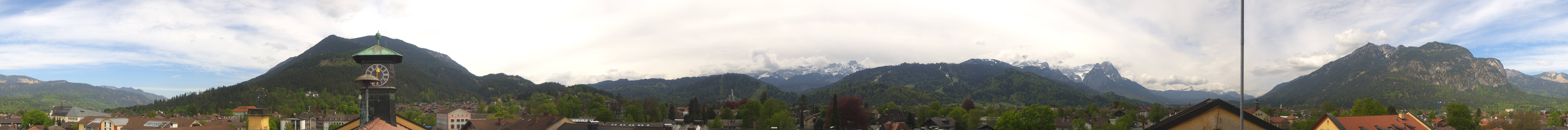 Archiv Foto Webcam Panoramablick Rathaus Garmisch-Partenkirchen