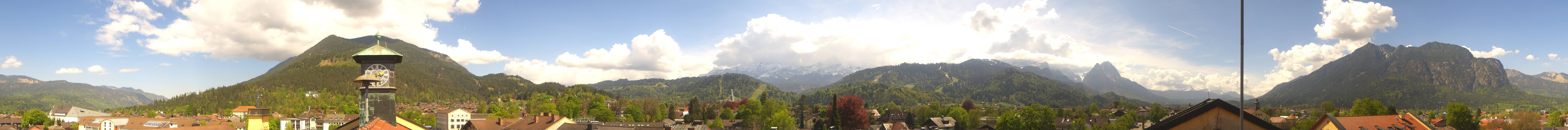 Archiv Foto Webcam Panoramablick Rathaus Garmisch-Partenkirchen