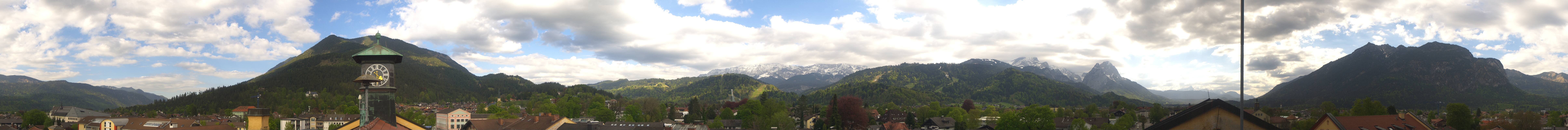 Archiv Foto Webcam Panoramablick Rathaus Garmisch-Partenkirchen