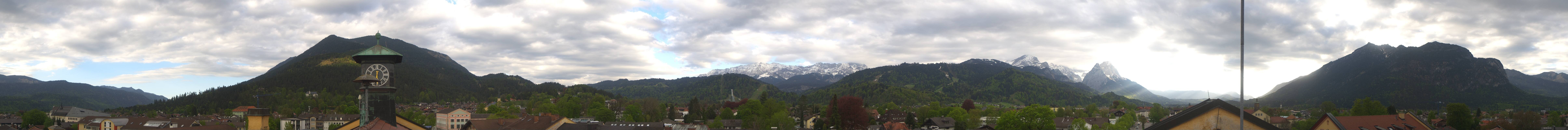 Archiv Foto Webcam Panoramablick Rathaus Garmisch-Partenkirchen